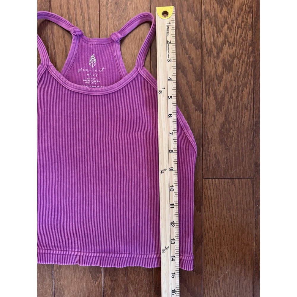 Free People Movement Racerback‎ Ribbed Tank Mineral Wash Fuschia XS/S - Picture 5 of 5